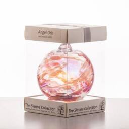 Sienna Glass 10cm Angel Orb Archangel Ariel Rose Quartz in Pink - thumbnail 4