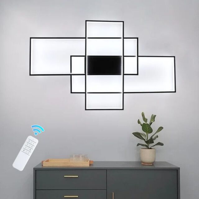 Garwarm 3 - Light 90cm Aluminum LED Dimmable Flush Mounted Sconce in Black - image 1