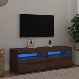 Berkfield Home TV Cabinets with LED Lights 2 pcs Artisan Oak Engineered Wood in Light Tan - thumbnail 2