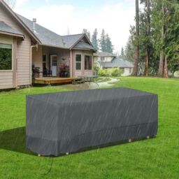 OUTSUNNY 190x72x76cm Rectangular Patio Furniture Cover for Chairs 600D Oxford in Grey - Size: 190 x 72 x 76 cm - thumbnail 1