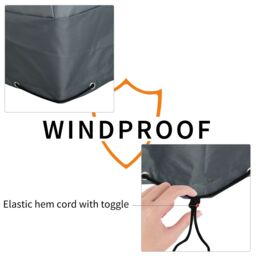 OUTSUNNY 190x72x76cm Rectangular Patio Furniture Cover for Chairs 600D Oxford in Grey - Size: 190 x 72 x 76 cm - thumbnail 5