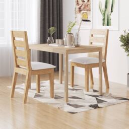 Berkfield Home Dining Table 110x70x75 cm Solid Wood Acacia in Brown - Size: 110 x 70 x 75 cm