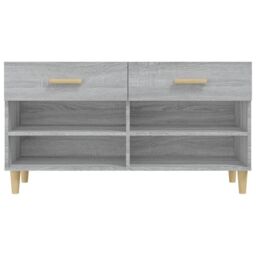 Berkfield Home Shoe Cabinet Grey Sonoma 102x35x55 cm Engineered Wood - Size: 102 x 35 x 55 cm - thumbnail 6