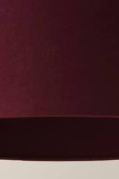 ValueLights Reni Plum Fabric Easy Fit Drum Ceiling Lamp Shade with Bulb - Size: Medium - thumbnail 5