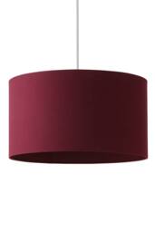 ValueLights Reni Plum Fabric Easy Fit Drum Ceiling Lamp Shade with Bulb - Size: Medium - thumbnail 6
