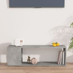 Berkfield Home TV Cabinet Concrete Grey 100x24x32 cm Engineered Wood - Size: 100 x 24 x 32 cm - thumbnail 5