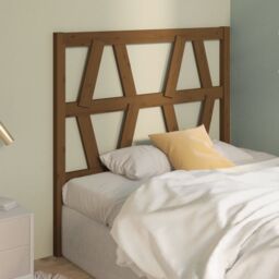 Berkfield Home Bed Headboard Honey Brown 81x4x100 cm Solid Wood Pine - Size: 81 x 4 x 100 cm - thumbnail 4