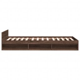 Berkfield Home Bed Frame with Drawer without Mattress Brown Oak 75x190 cm Small Single - thumbnail 5