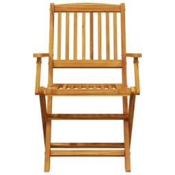 Berkfield Home 3 Piece Folding Bistro Set Solid Wood Acacia in Brown - thumbnail 6