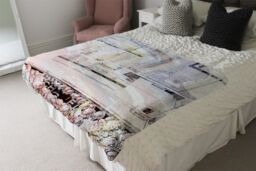 Benjamin Tate Design Window Shopping Blanket in Natural - Size: 120 cm x 150 cm - thumbnail 3
