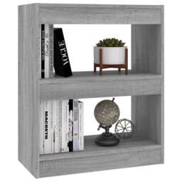 Berkfield Home Book Cabinet/Room Divider Grey Sonoma 60x30x72 cm - Size: 60 x 30 x 72 cm - thumbnail 4