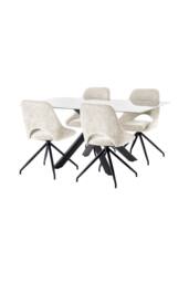 Julian Bowen Bradley Rectangular Ceramic Top 4-6 Seater Dining Table in White - thumbnail 8