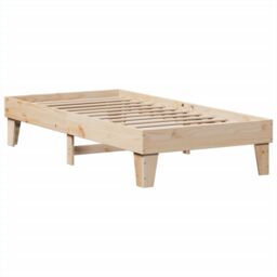 Berkfield Home Bed Frame without Mattress 90x190 cm Single Solid Wood Pine in Brown - thumbnail 5