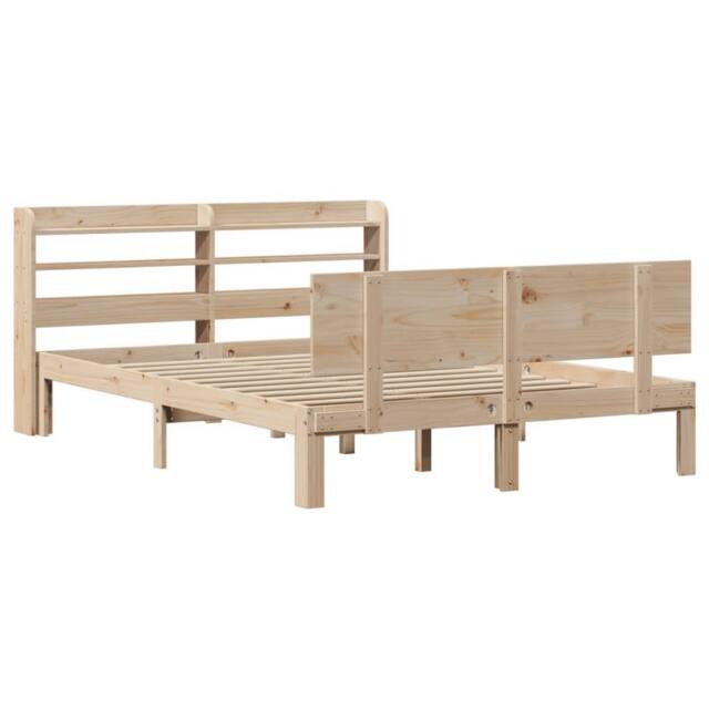 Berkfield Home Beautiful Bed Frame with Headboard without Mattress 160x200 cm in Tan - image 1