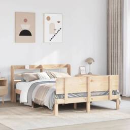 Berkfield Home Beautiful Bed Frame with Headboard without Mattress 160x200 cm in Tan - thumbnail 2