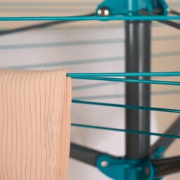 OHS Rotary Airer 3 Arm Clothing Drying Rack Laundry Storage Space Saving Hanger Rail in Light Grey - thumbnail 6