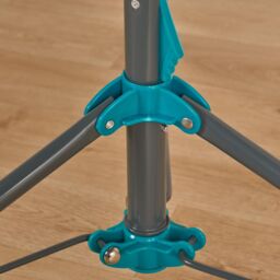 OHS Rotary Airer 3 Arm Clothing Drying Rack Laundry Storage Space Saving Hanger Rail in Light Grey - thumbnail 3