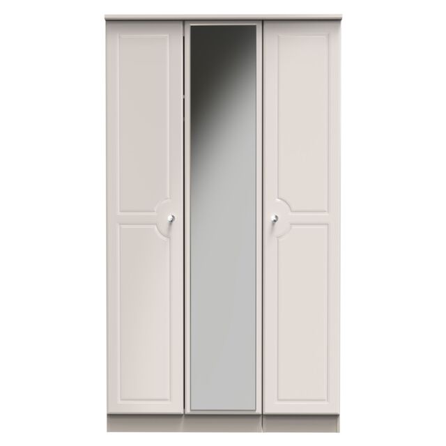 Ready Assembled 2 U Stratford Tall Triple Mirror Wardrobe (Ready Assembled) in Taupe - image 1