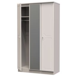 Ready Assembled 2 U Stratford Tall Triple Mirror Wardrobe (Ready Assembled) in Taupe - thumbnail 5
