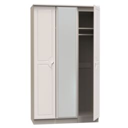 Ready Assembled 2 U Stratford Tall Triple Mirror Wardrobe (Ready Assembled) in Taupe - thumbnail 6
