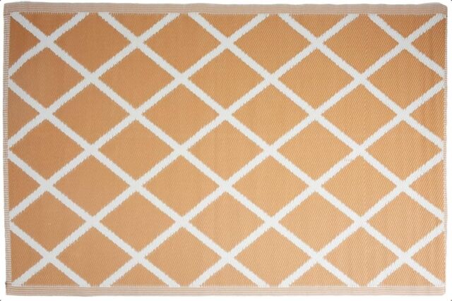 idooka Orange Diamond Squares Outdoor Camping Rug Mat - Size: 90 cm x 180 cm - image 1