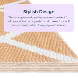 idooka Orange Diamond Squares Outdoor Camping Rug Mat - Size: 90 cm x 180 cm - thumbnail 2