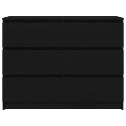Berkfield Home Sideboard Black Oak 100x35x76 cm Engineered Wood - Size: 100 x 35 x 76 cm - thumbnail 6