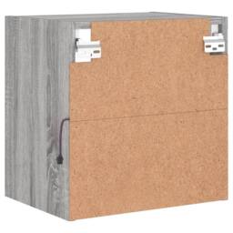 Berkfield Home Decorative Bedside Cabinet with LED Lights Wall-mounted Grey Sonoma - thumbnail 9