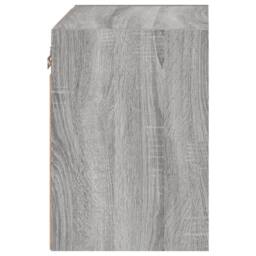 Berkfield Home Decorative Bedside Cabinet with LED Lights Wall-mounted Grey Sonoma - thumbnail 8