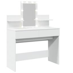 Berkfield Home Beautiful Dressing Table with LED White 100x40x130 cm - Size: 100 x 40 x 130 cm - thumbnail 8