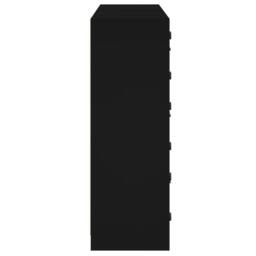 Berkfield Home Modern Bookcase with Doors Black 136x37x109 cm Engineered Wood - Size: 136 x 37 x 109 cm - thumbnail 8