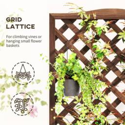 EONLION Dark Brown-Garden Wooden Planter Box in Dark Brown - Size: 100g - thumbnail 3