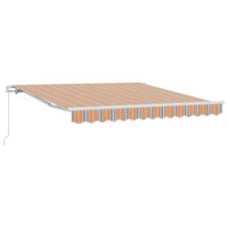 Berkfield Home Manual Retractable Awning with Multicolour Stripes 350x250 cm in Orange