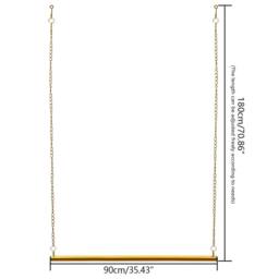 Ventryn 2Pcs Gold Metal Chain Clothes Display Rack - thumbnail 2