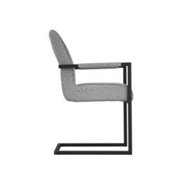 Lemon Pavilion Furniture Cleaver Dining Arms Chair (Pack of 2) - Tweed/Metal in Grey - Size: 2 Pack - thumbnail 3
