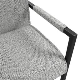 Lemon Pavilion Furniture Cleaver Dining Arms Chair (Pack of 2) - Tweed/Metal in Grey - Size: 2 Pack - thumbnail 5