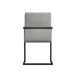Lemon Pavilion Furniture Cleaver Dining Arms Chair (Pack of 2) - Tweed/Metal in Grey - Size: 2 Pack - thumbnail 4