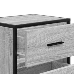 Berkfield Home Durable Wall-mounted Bedside Cabinet Grey Sonoma 40x31x39.5 cm - thumbnail 9