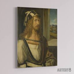 "Artery8 Self Portrait Young Artist Albrecht Durer Canvas Wall Art Print - Size: W12"" x H16""" - thumbnail 2
