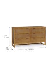 Teamson Home Hatteras Chest of Drawers 6 Drawer Bedroom Dresser in Natural - thumbnail 5