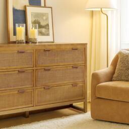 Teamson Home Hatteras Chest of Drawers 6 Drawer Bedroom Dresser in Natural - thumbnail 3