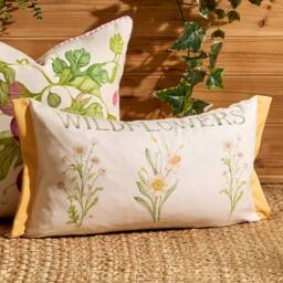 Voyage Maison Wildflowers Printed Outdoor Cushion in Yellow - Size: 30 cm x 50 cm - thumbnail 1