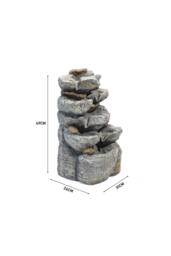 Garden Sanctuary Electric LED Waterfall Feature Outdoor Water Fountain Rockery Decor in Natural - thumbnail 6