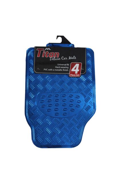 JVL Titan Car Mat Set - Blue - Size: 45 cm x 70 cm - image 1