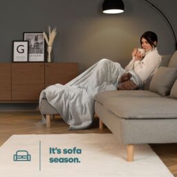 LIVIVO Ultra Soft Flannel Fleece Throw Blanket in Grey - Size: 150 cm x 200 cm - thumbnail 6