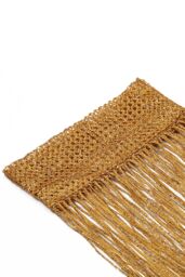 Neel Blue Glitter String Curtain Polyester Fringe Panel Spaghetti Tassel Curtain, 200cm x 90cm in Gold - Size: 200 cm x 90 cm - thumbnail 2