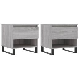 Berkfield Home Coffee Tables 2 pcs Grey Sonoma 50x46x50 cm Engineered Wood - Size: 50 x 46 x 50 cm - thumbnail 2