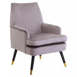 Orsina Loretta Velvet Armchair in Brown - thumbnail 2
