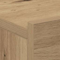 Berkfield Home Floating Nightstand Artisan Oak 40x32x15 cm Engineered Wood in Brown - Size: 40 x 32 x 15 cm - thumbnail 9