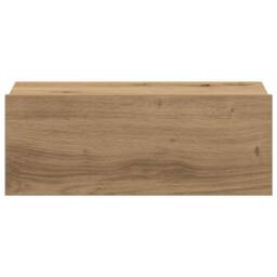 Berkfield Home Floating Nightstand Artisan Oak 40x32x15 cm Engineered Wood in Brown - Size: 40 x 32 x 15 cm - thumbnail 6